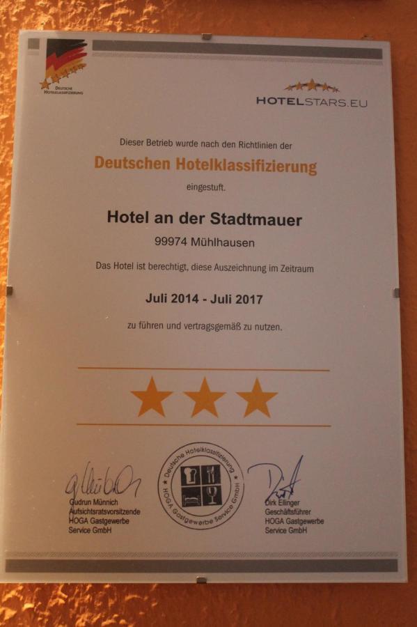 Hotel An Der Stadtmauer Mühlhausen Kültér fotó